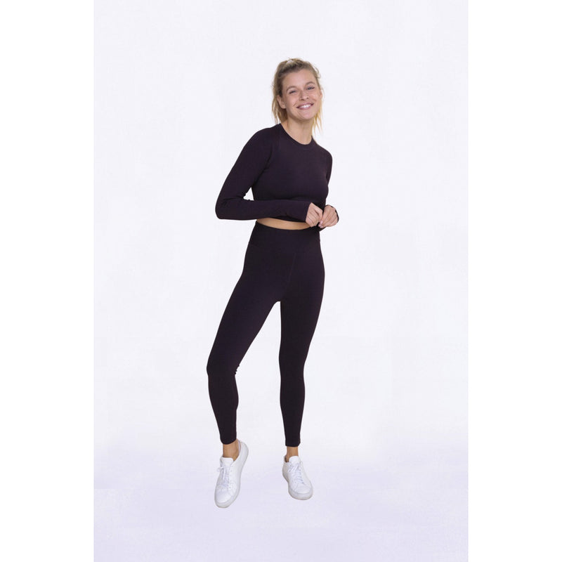 ESPRESSO RIBBED LEGGINGS